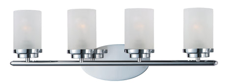Maxim Lighting 10214FTPC - Corona 4 Light 26 inch Polished Chrome Bath Vanity Wall Light in Clear with elegant design.