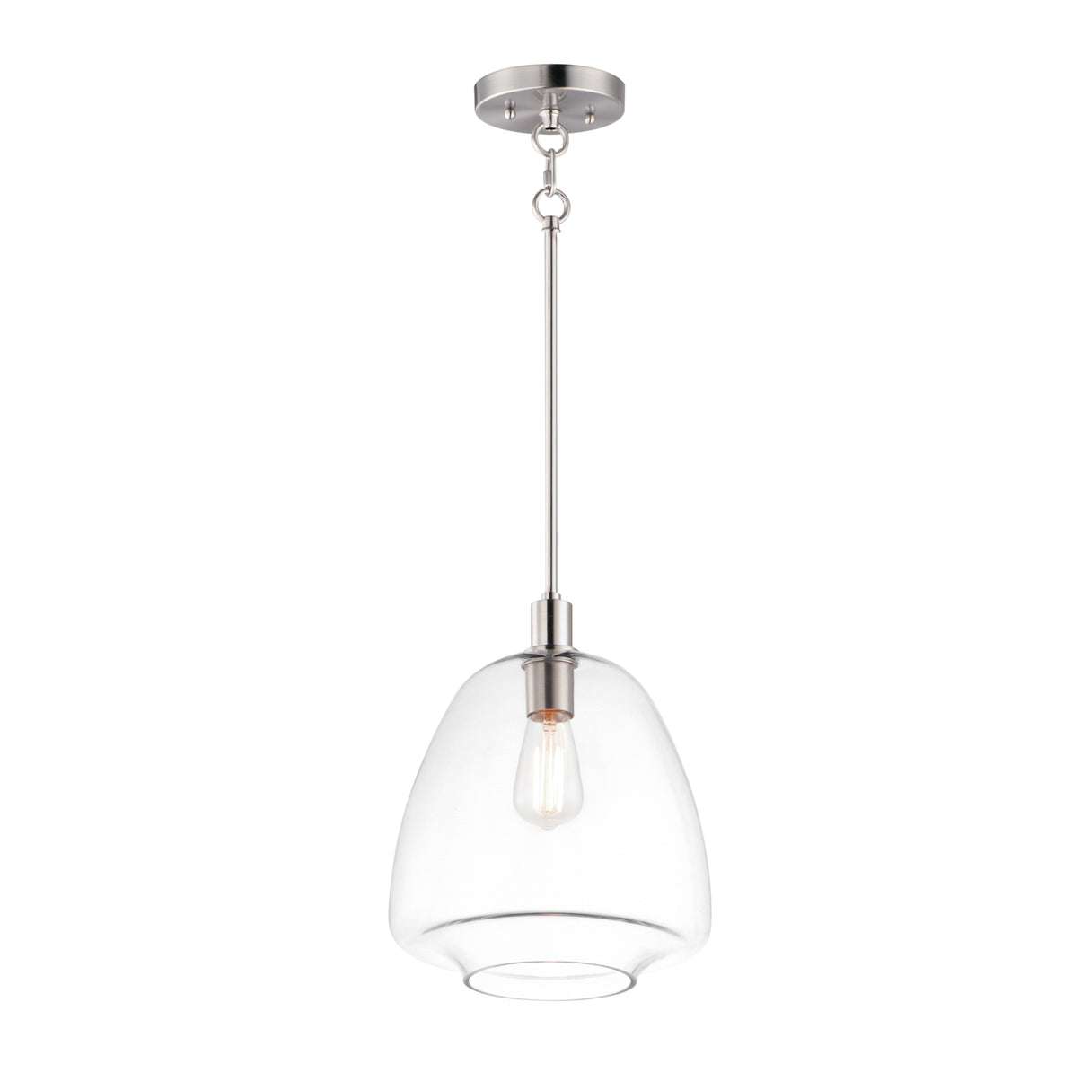 Maxim Lighting 11116CLSN - Babylon 1-Light Pendant featuring clear glass shade, ideal for kitchen overstock appliances.