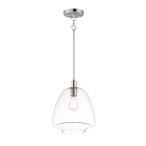 Maxim Lighting 11116CLSN - Babylon 1-Light Pendant featuring clear glass shade, ideal for kitchen overstock appliances.