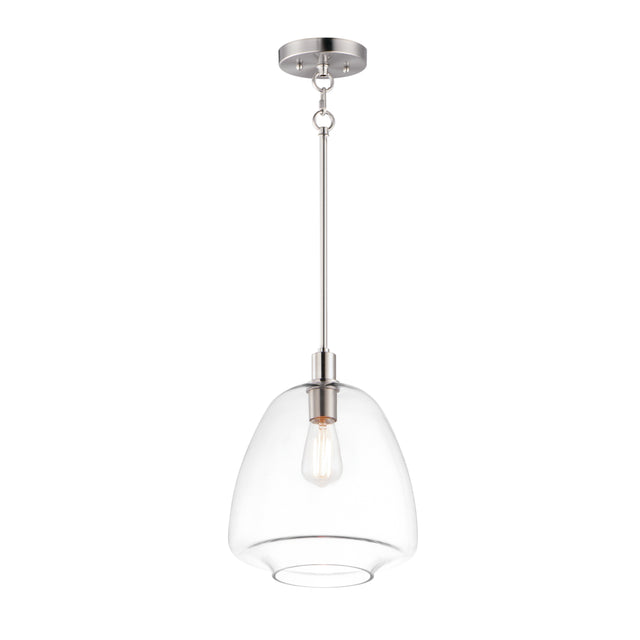 Maxim Lighting 11116CLSN - Babylon 1-Light Pendant featuring clear glass shade, ideal for kitchen overstock appliances.
