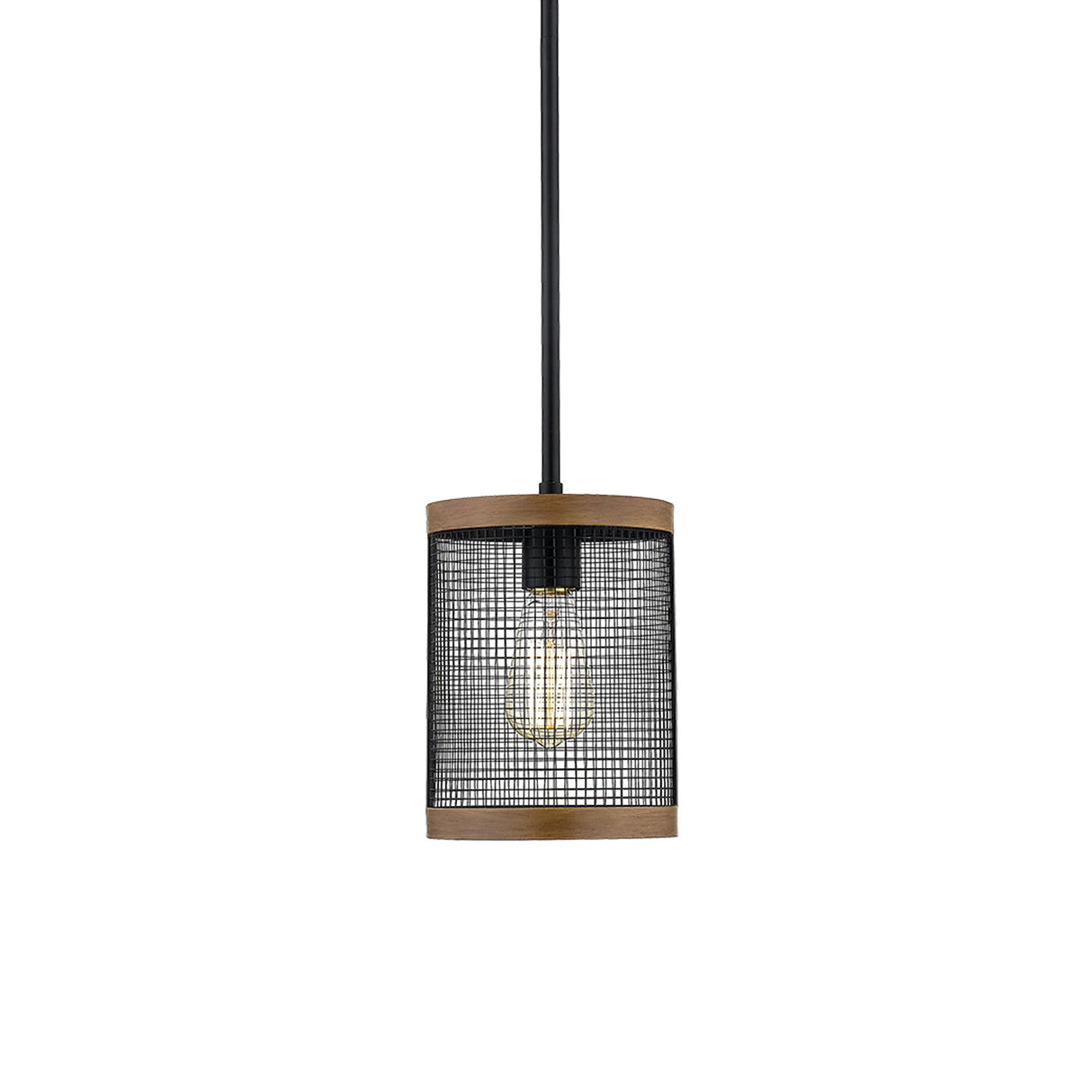 Millennium Lighting 3521-MB/WG - Mesa Single Light 6" Wide Mini Pendant with metal construction and stylish design.