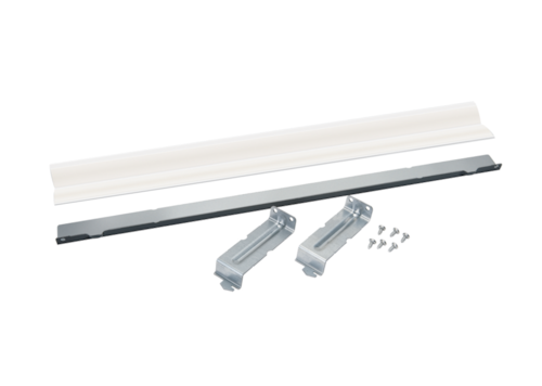 Electrolux Front Loading Stacking Kit 134700400 components including brackets and screws for easy installation.