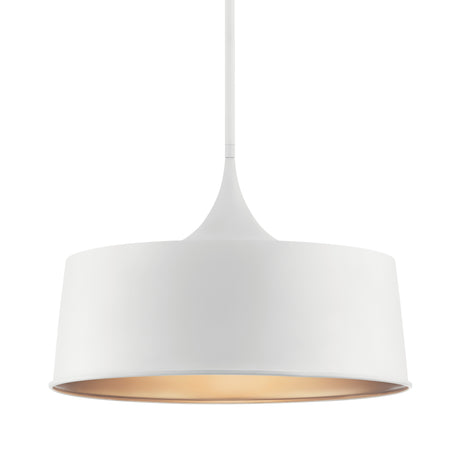 Kichler 52097WH - Elias 1-Light 150W Pendant / Semi-Flush Mount Light in White showcasing sleek design and ample illumination.