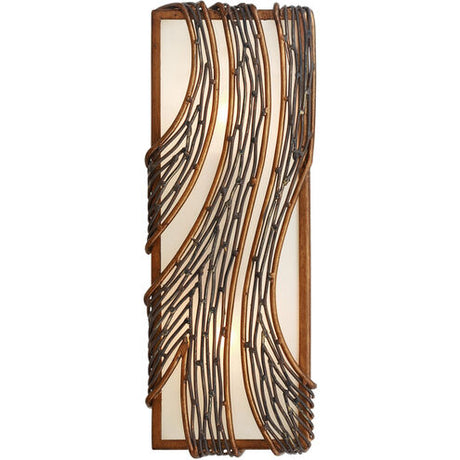 Varaluz 240W02HO - Flow 2-Light 60W Medium Wall Sconce in Hammered Ore featuring a unique design and sustainable materials.