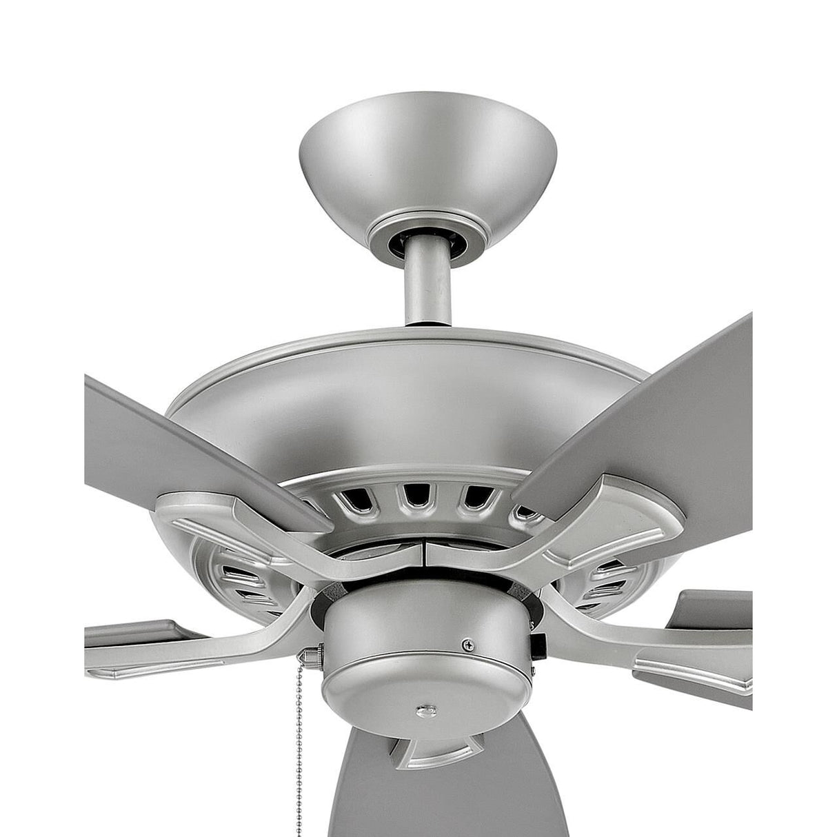 Hinkley 904160FBN-NWA - Highland Wet 60-inch Outdoor Smart Ceiling Fan in Brushed Nickel close-up view.
