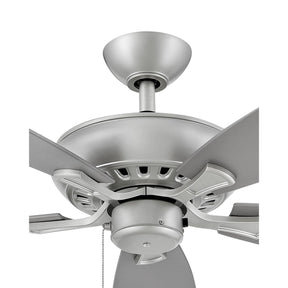Hinkley 904160FBN-NWA - Highland Wet 60-inch Outdoor Smart Ceiling Fan in Brushed Nickel close-up view.