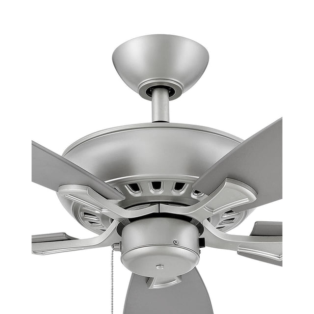 Hinkley 904160FBN-NWA - Highland Wet 60-inch Outdoor Smart Ceiling Fan in Brushed Nickel close-up view.