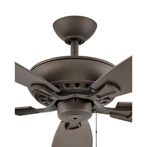 Hinkley 904160FMM-NIA - Highland 60-inch 5-Blade Indoor Ceiling Fan in Metallic Matte Bronze top view.