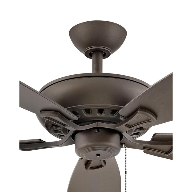 Hinkley 904160FMM-NIA - Highland 60-inch 5-Blade Indoor Ceiling Fan in Metallic Matte Bronze top view.