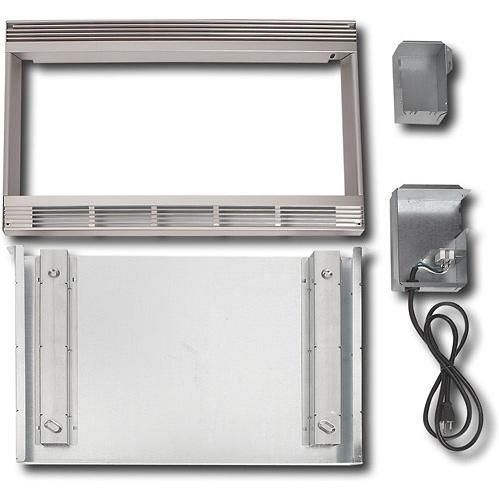 Sharp RK46S24 24 Inch Built-In Trim Kit: Stainless Steel components and accessories for seamless microwave integration.