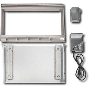 Sharp RK46S24 24 Inch Built-In Trim Kit: Stainless Steel components and accessories for seamless microwave integration.