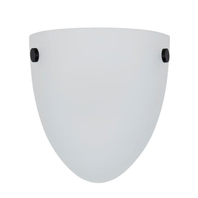 Miseno FLWL100LED30BNORB - 3000 Kelvin LED Wall Sconce in Brushed Nickel with Oil Rubbed Bronze - frosted glass shade.
