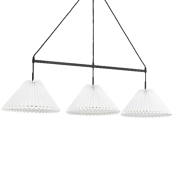 Hudson Valley H476903-SBK - Mitzi Demi 3-Light 15W LED Linear Pendant in Soft Black hanging light fixture.