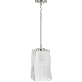 Capital Lighting 341711BN - Lexi 1-Light Pendant in Brushed Nickel - OPEN BOX with clear glass shade.