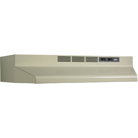 Broan 412408 BR-24in. ALMOND DUCTFREE HOOD, stylish duct-free range hood for efficient kitchen ventilation.