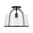 Capital Lighting 247011MB - Madison 1-Light Matte Black Semi-Flush Mount Light - OPEN BOX