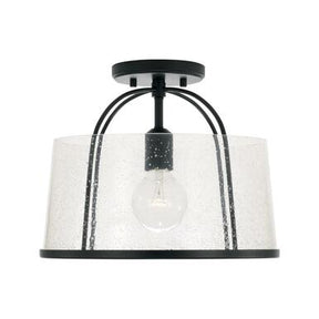 Capital Lighting 247011MB - Madison 1-Light Matte Black Semi-Flush Mount Light - OPEN BOX