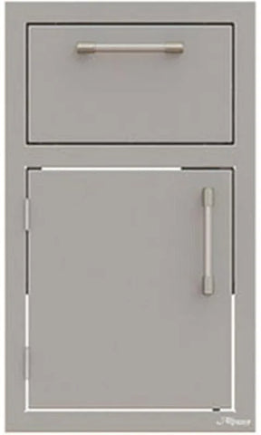 Alfresco 16 Inch Stainless Steel Door and Drawer Combo AXEDDRLSC for luxury appliances storage needs.