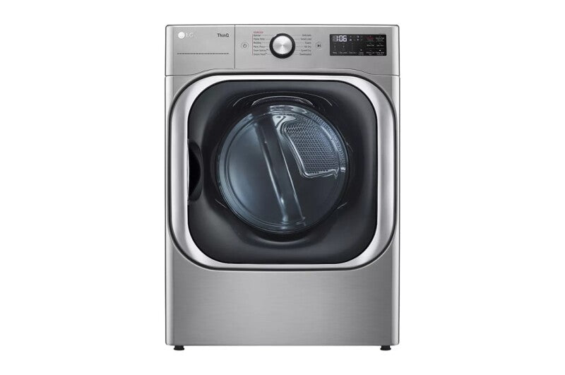LG DLEX8980V 5.2 cu.ft. Mega Capacity Front Load Dryer with Turbosteam, Steam and Wi-Fi, AIDD in Black Steel