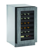U-Line U2218WCINT00B 18 Inch Built-in Wine Storage with 31 Bottle Capacity, LED Lighting, Digital Touch Pad Control, Natural Beech Wood Fronts, Convection Cooling System. Right Hand Hinge.
