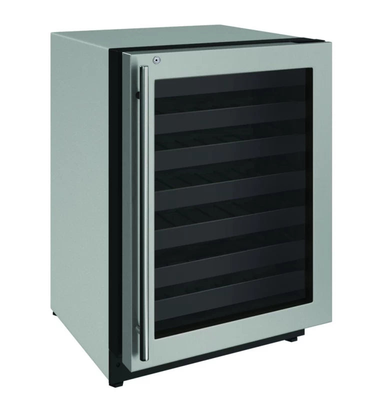 U-Line 2224WCS-15A UL-WINE CAPTAIN 24"1ZONE LOCK  LH SS wine cooler, perfect for luxury appliances sale.