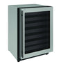 U-Line 2224WCS-15A UL-WINE CAPTAIN 24"1ZONE LOCK  LH SS wine cooler, perfect for luxury appliances sale.