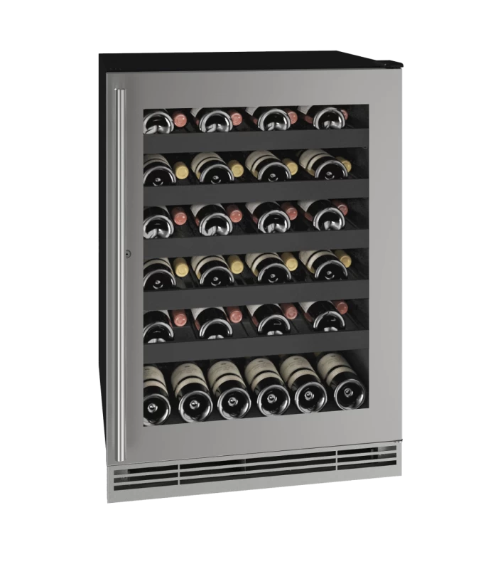 U-Line UHWC124-SG31A UL-WINE CAP 24" LOCK REV HINGE SS FR 115 wine cooler appliance from luxury appliances sale.