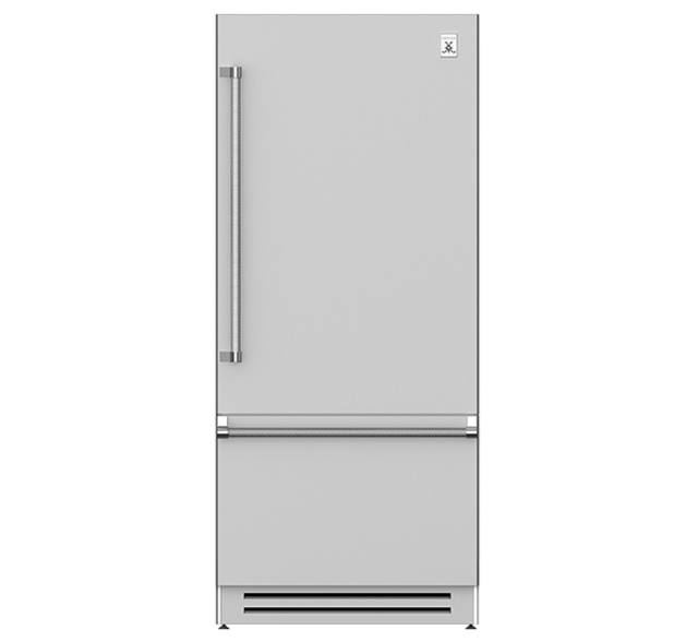 Hestan KRBR36 - REFRIGERATOR, BOTTOM MOUNT, BOTTOM COMPRESSOR, RIGHT HINGED, 36" in stainless steel finish.
