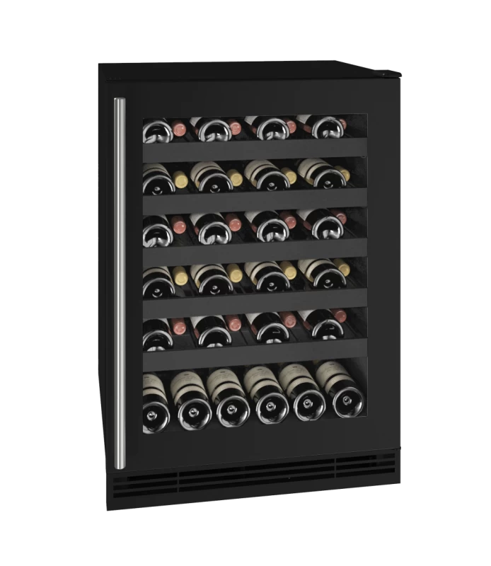 U-Line UHWC124-BG01A UL-WINE CAP 24" REV HINGE BLK FRAME 115V wine cooler, luxury appliances sale.