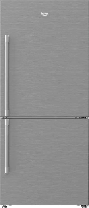 Beko BFBF3018SSIM 30 Inch Counter Depth Bottom Mount Refrigerator with sleek stainless steel finish.