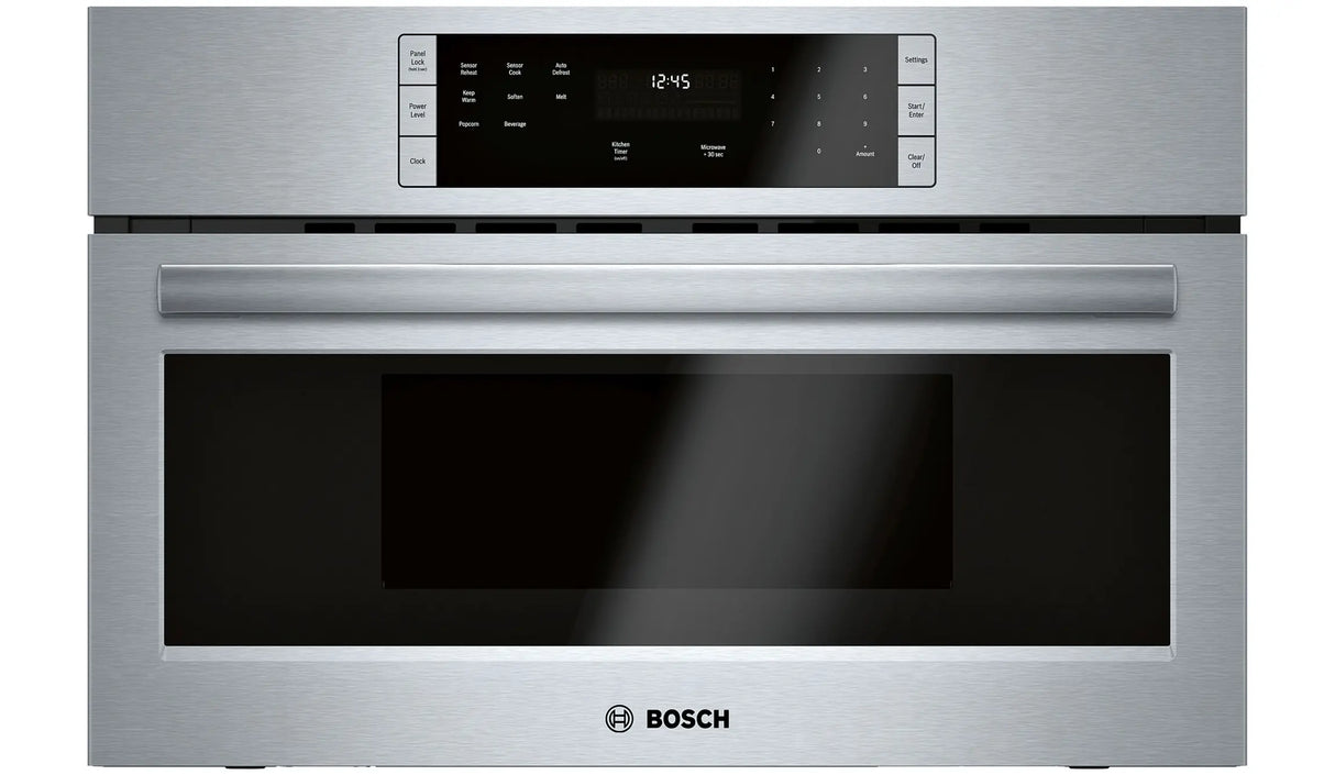 Bosch HMB50152UC BO-30" MICROWAVE SS W/DROP DOWN DR, perfect for appliance liquidation and discounted premium appliances.