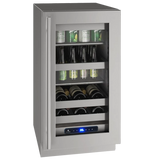 U-LINE UHBSG41A V518-18 Inch Undercounter Beverage Center with U-Adjust™ Storage Bins and Racks, Digital Touch Pad Control