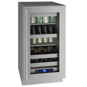 U-LINE UHBSG41A V518-18 Inch Undercounter Beverage Center with U-Adjust™ Storage Bins and Racks, Digital Touch Pad Control
