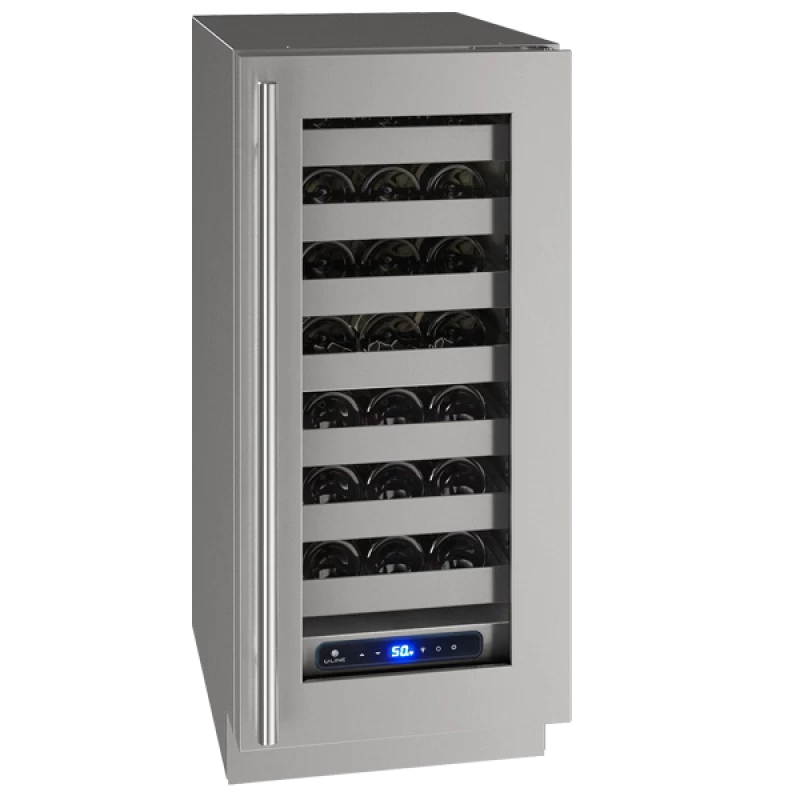 U-Line UHWC515-SG41A UL-WINE CAPTAIN 15" LOCK RH SS 115V wine cooler for appliance liquidation and discounted premium appliances.