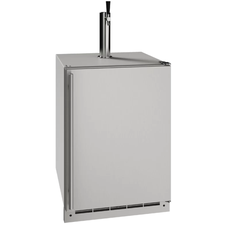 U-Line UOKR124-SS01A UL-OUTDOOR SOLID KEG/REF 24" REV H SS appliance for outdoor use with keg tap.