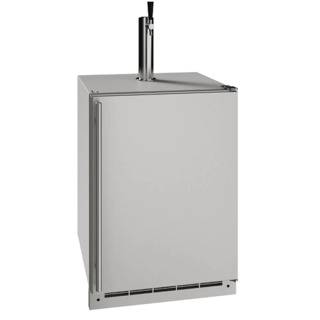 U-Line UOKR124-SS01A UL-OUTDOOR SOLID KEG/REF 24" REV H SS appliance for outdoor use with keg tap.