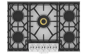 Hestan KGC30 - COOKTOP, GAS, 30" with five burners and stainless steel design for premium cooking experience.