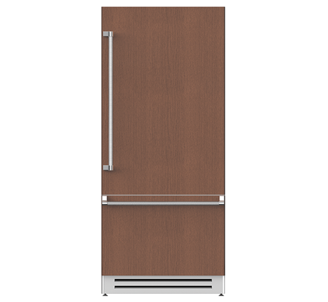 Hestan KRBR36OV - REFRIGERATOR, BOTTOM MOUNT, BOTTOM COMPRESSOR, RIGHT HINGED, 36" (OVERLAY) in premium wood finish.