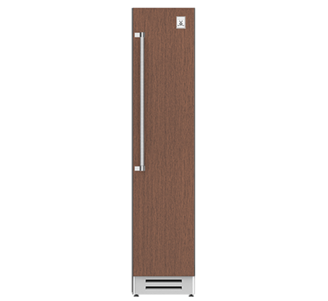 Hestan KFCR18OV - FREEZER COLUMN, RIGHT HINGED, 18" (OVERLAY) elegant design with wood finish and sleek handle.
