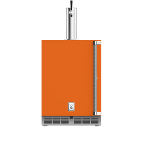 Hestan GFDSL241OR - OUTDOOR SINGLE FAUCET BEER DISPENSER, SOLID DOOR, WITH LOCK, LEFT HINGED, 24" - ORANGE