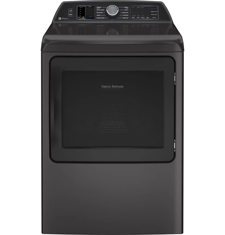 GE PTD90EBPTDG Profile™ 7.3 cu. ft. Capacity Smart Electric Dryer with Fabric Refresh front view.