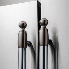 Bertazzoni DS2HERTSB BZ-DECOR SET 2 - MATT SATIN BLACK FINISH on refrigerator handles, luxury appliances sale