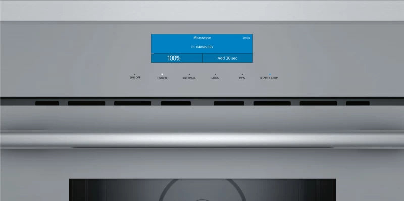 Thermador MB30WS TH-MAST SOLO MICROWAVE 30" 120V touchscreen display with sensor cook features.