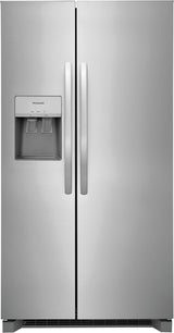 FRIGIDAIRE FRSS2623AS 25.6 Cu. Ft. 36" Standard Depth Side by Side Refrigerator with water and ice dispenser.