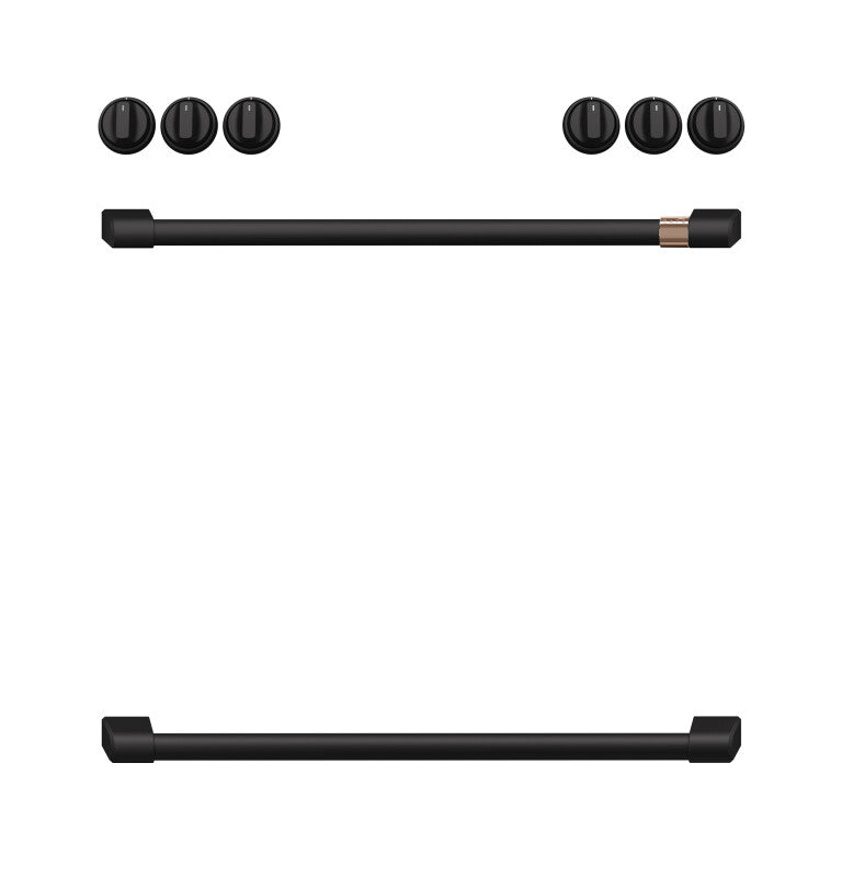 Cafe CXFCHHKPMFB Handle Kit for most Café Electric Ranges - Flat Black, perfect for appliance liquidation and overstock appliances.