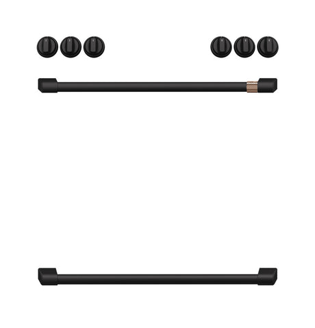 Cafe CXFCHHKPMFB Handle Kit for most Café Electric Ranges - Flat Black, perfect for appliance liquidation and overstock appliances.