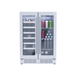 ELICA EBF52SS1 24 Inch Freestanding/Built-In Dual Zone Beverage Center with 4.8 Cu. Ft. Capacity, 21 Bottles, 60 Cans, 9 Shelves