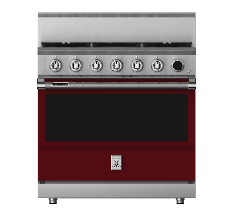 Hestan KRDS365LPBG 36 Inch Freestanding Gas Range with 5 Sealed Burners, 5.8 cu.ft. Total Oven Capacity, Continuous Grates LP
