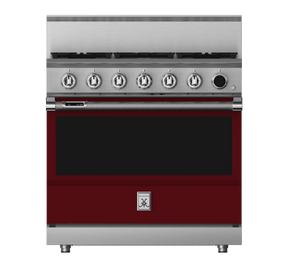 Hestan KRDS365LPBG 36 Inch Freestanding Gas Range with 5 Sealed Burners, 5.8 cu.ft. Total Oven Capacity, Continuous Grates LP