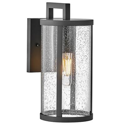 Hinkley 82050BK - Alfie Small 1-Light Wall Mount Lantern in Black features a sleek design and complements outdoor styles.